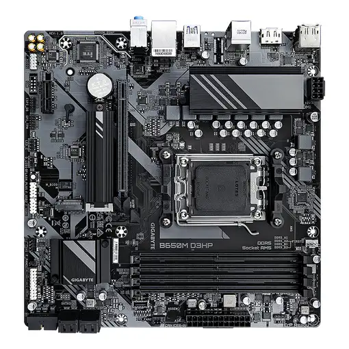 GIGABYTE B650M D3HP Placa base - AMD Ryzen serie 9000, VRM de 5+2+2 fases, hasta 7