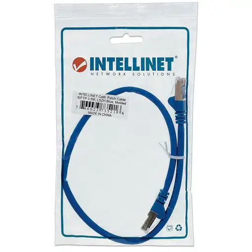 Intellinet CAT 6, S/FTP, 0.5 m cable de red Azul 0,5 m Cat6 S/FTP (S-STP)