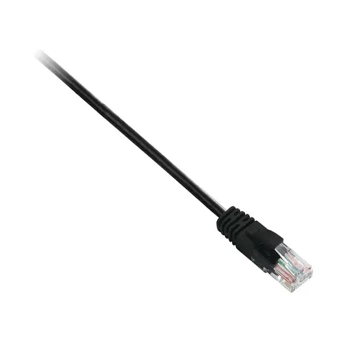 V7 Cable negro Cat6 no blindado (UTP) con conector RJ45 macho a RJ45 macho 5m 16.4