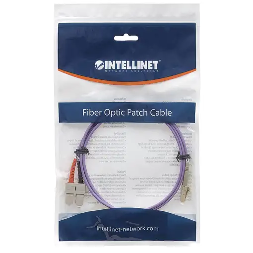Intellinet 750936 Cable de fibra óptica e InfiniBand 3 m LC SC Violeta