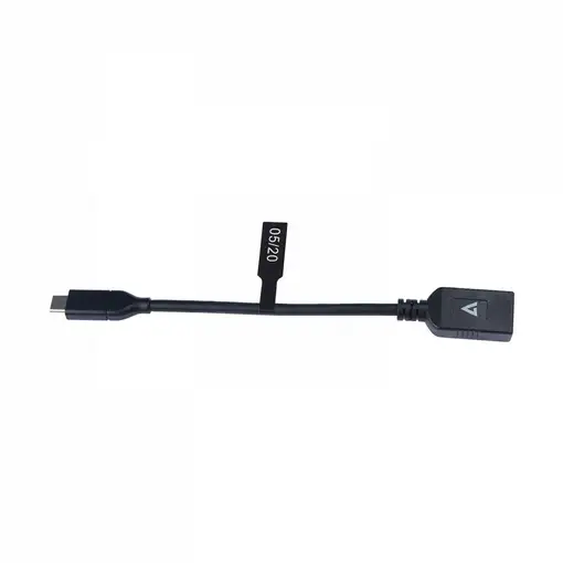 V7 Cable USB negro con conector USB 3.0 A hembra a USB-C macho 0.3m 1ft