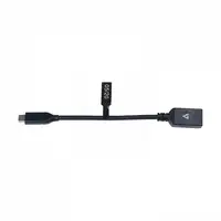 V7 Cable USB negro con conector USB 3.0 A hembra a USB-C macho 0.3m 1ft
