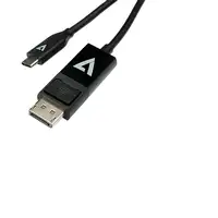 V7 V7UCDP-2M cambiador de género para cable USB Type-C 3.2 Gen 1 DisplayPort Negro