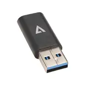 V7 V7USB3AC cambiador de género para cable USB A USB C Negro