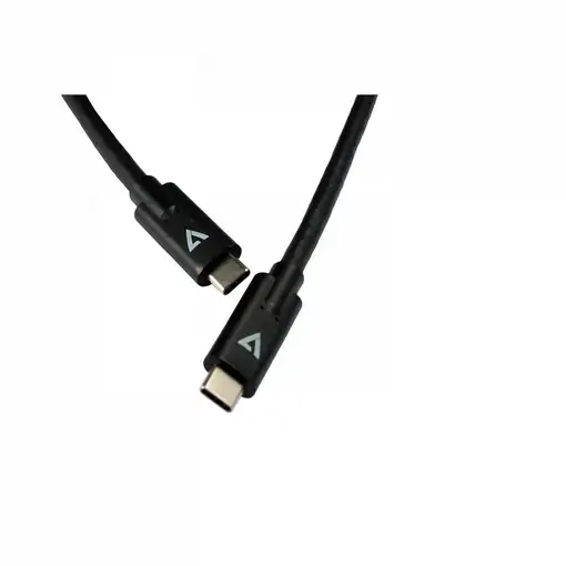 V7 Cable USB negro con conector USB-C macho a USB-C macho 2m 6.6ft