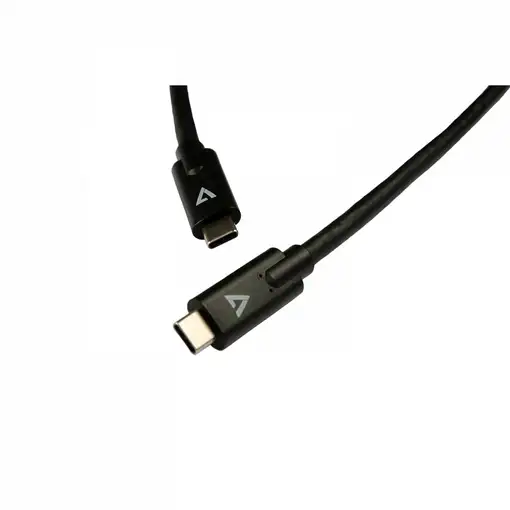 V7 Cable USB negro con conector USB-C macho a USB-C macho 2m 6.6ft