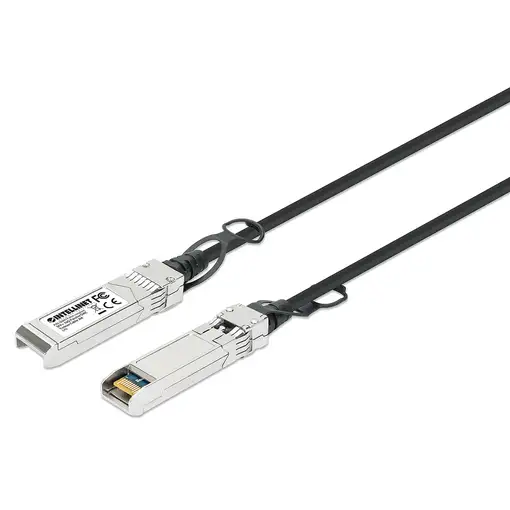 Intellinet 508414 Cable de fibra óptica e InfiniBand 2 m SFP+ Negro, Plata