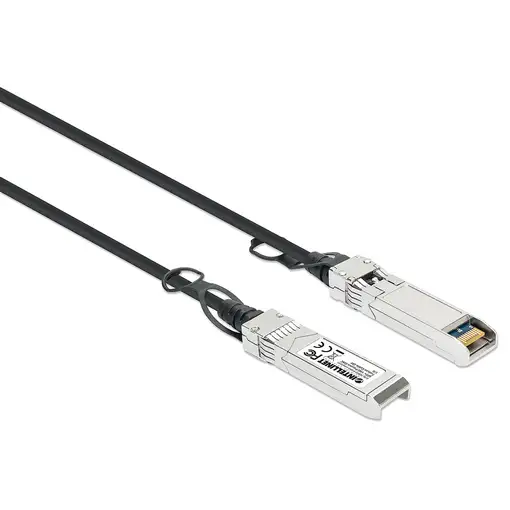Intellinet 508414 Cable de fibra óptica e InfiniBand 2 m SFP+ Negro, Plata