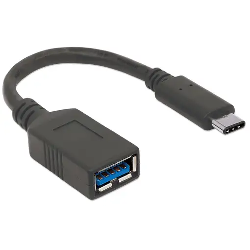 Manhattan 355285 cable USB USB 3.2 Gen 1 (3.1 Gen 1) 0,15 m USB C USB A Negro