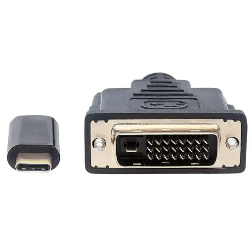 Manhattan 152457 adaptador de cable de vídeo 2 m USB Tipo C DVI Negro