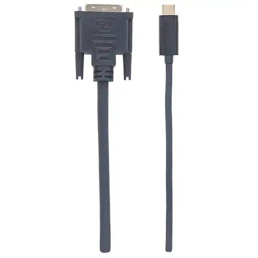 Manhattan 152457 adaptador de cable de vídeo 2 m USB Tipo C DVI Negro