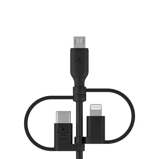 Belkin BOOST CHARGE cable USB 1 m USB A USB C/Micro-USB B/Lightning Negro