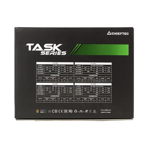 Chieftec Task TPS-600S unidad de fuente de alimentación 600 W 20+4 pin ATX ATX Neg