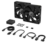 Corsair iCUE LINK RX140 Carcasa del ordenador Ventilador 14 cm Negro 2 pieza(s)