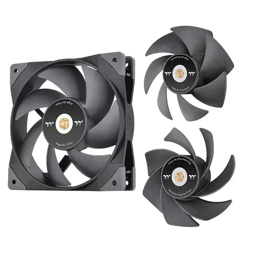Thermaltake SWAFAN GT12 Carcasa del ordenador Refrigerador de aire 12 cm Negro 3 p