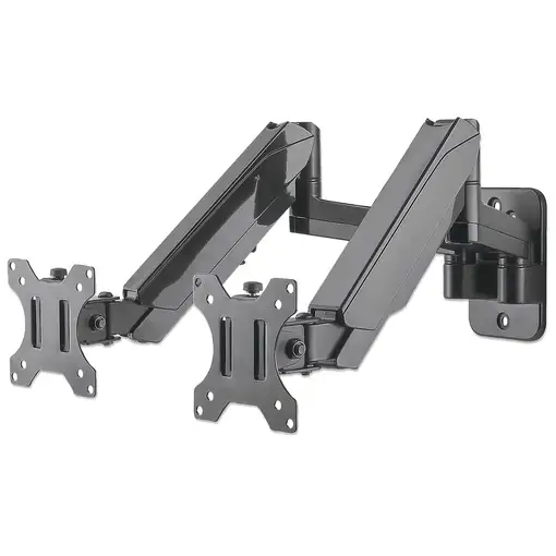 Manhattan Soporte universal de pared para dos monitores, con pistones a gas