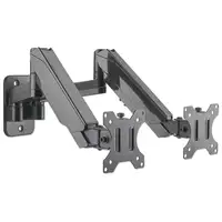 Manhattan Soporte universal de pared para dos monitores, con pistones a gas