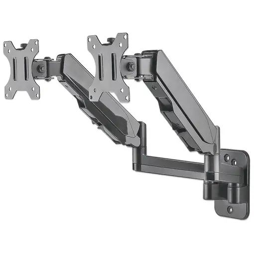 Manhattan Soporte universal de pared para dos monitores, con pistones a gas