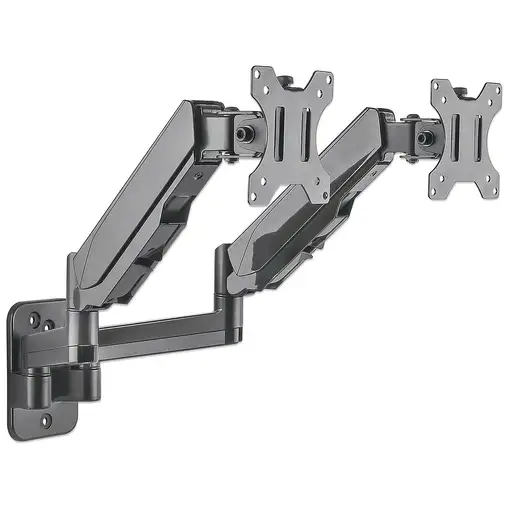Manhattan Soporte universal de pared para dos monitores, con pistones a gas
