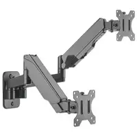 Manhattan Soporte universal de pared para dos monitores, con pistones a gas