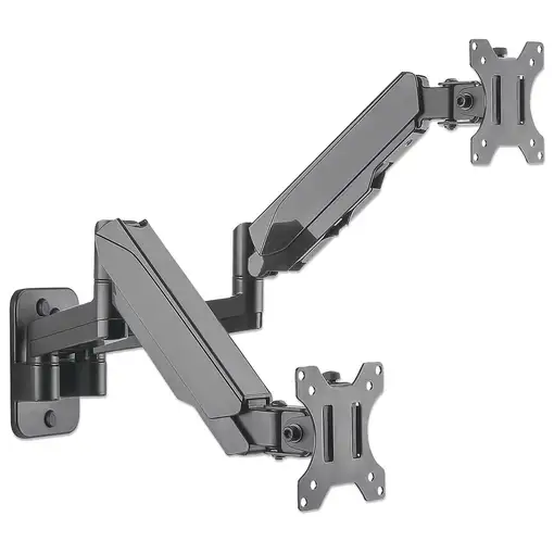 Manhattan Soporte universal de pared para dos monitores, con pistones a gas