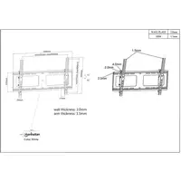 Manhattan Soporte para TV, de pared, con inclinación, pantallas planas de 37" a 80