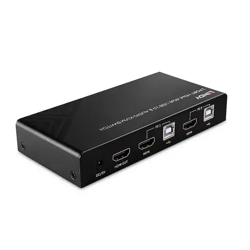 Lindy 32809 interruptor KVM Negro