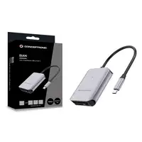 Conceptronic BIAN09G lector de tarjeta USB 3.2 Gen 2 Type-C Gris
