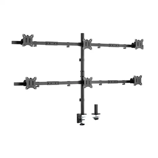 Equip Soporte articulado de sobremesa para 6 monitores de 17"-32