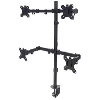 Manhattan Soporte para cuatro monitores, movimiento con brazos de doble articulaci