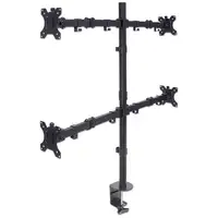 Manhattan Soporte para cuatro monitores, movimiento con brazos de doble articulaci