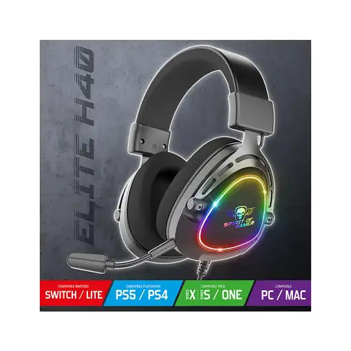 Spirit of Gamer MIC-EH40BK auricular y casco Auriculares Alámbrico Diadema Llamada