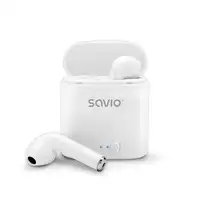 Savio TWS-01 Białe Auriculares Inalámbrico Dentro de oído Llamadas/Música/Deporte/