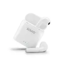 Savio TWS-01 Białe Auriculares Inalámbrico Dentro de oído Llamadas/Música/Deporte/