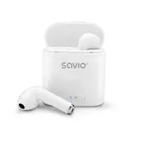 Savio TWS-01 Białe Auriculares Inalámbrico Dentro de oído Llamadas/Música/Deporte/