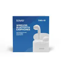 Savio TWS-01 Białe Auriculares Inalámbrico Dentro de oído Llamadas/Música/Deporte/