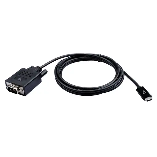 V7 V7UCVGA-2M adaptador de cable de vídeo VGA (D-Sub) USB Tipo C Negro