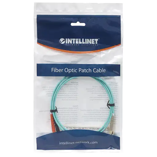 Intellinet 751131 Cable de fibra óptica e InfiniBand 5 m ST LC Color aguamarina