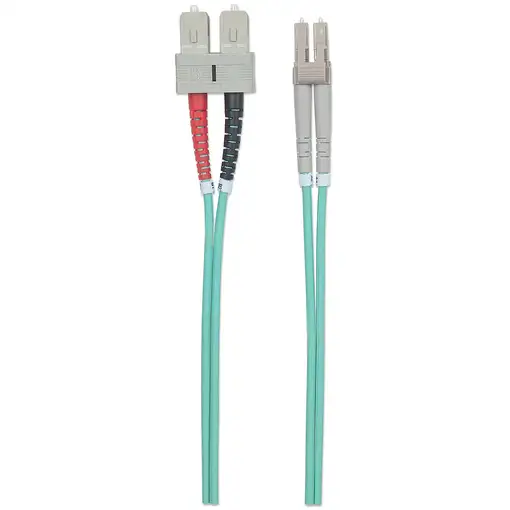 Intellinet 750158 Cable de fibra óptica e InfiniBand 2 m LC SC Color aguamarina