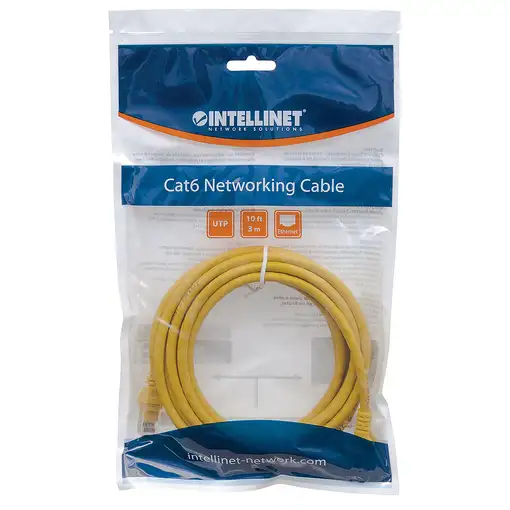 Intellinet Cat6 UTP, 5m cable de red Amarillo U/UTP (UTP)
