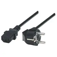 Manhattan 300148 cable de transmisión Negro 1,8 m CEE7/4 C13 acoplador
