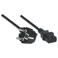 Manhattan 300148 cable de transmisión Negro 1,8 m CEE7/4 C13 acoplador