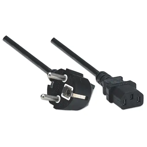Manhattan 300148 cable de transmisión Negro 1,8 m CEE7/4 C13 acoplador