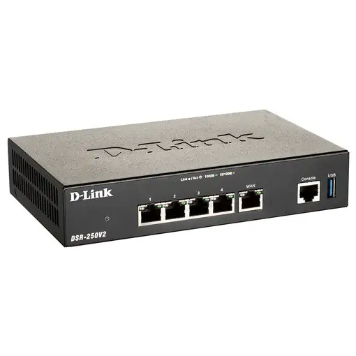 D-Link DSR-250V2 router inalámbrico Gigabit Ethernet Negro