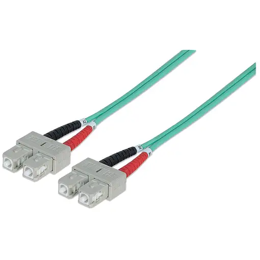 Intellinet 750844 Cable de fibra óptica e InfiniBand 5 m SC Color aguamarina