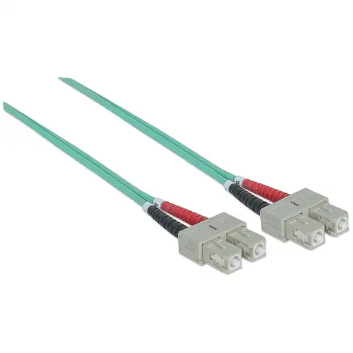 Intellinet 750844 Cable de fibra óptica e InfiniBand 5 m SC Color aguamarina