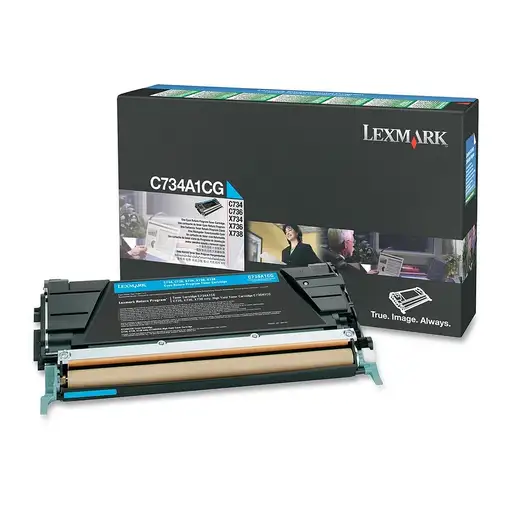 Lexmark C734A1CG cartucho de tóner 1 pieza(s) Original Cian