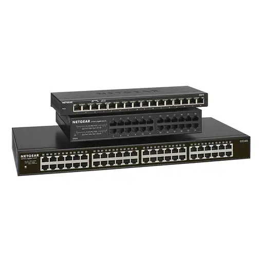 NETGEAR GS348 No administrado Gigabit Ethernet (10/100/1000) 1U Negro