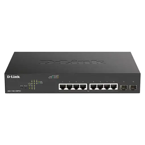 D-Link DGS-1100-10MPV2 Gestionado L2 Gigabit Ethernet (10/100/1000) Energía sobre