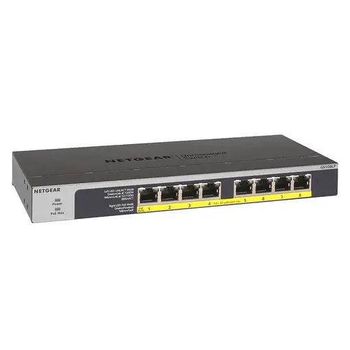 NETGEAR GS108LP No administrado Gigabit Ethernet (10/100/1000) Energía sobre Ether